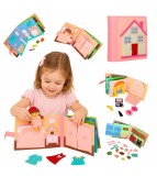 Carte senzorială educativă din fetru pentru copii, căsuță 3D 3+ Ani