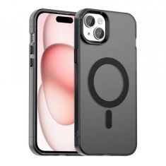 Husa MagSafe pentru Apple iPhone 15, Techsuit, CandyCase, Neagra foto