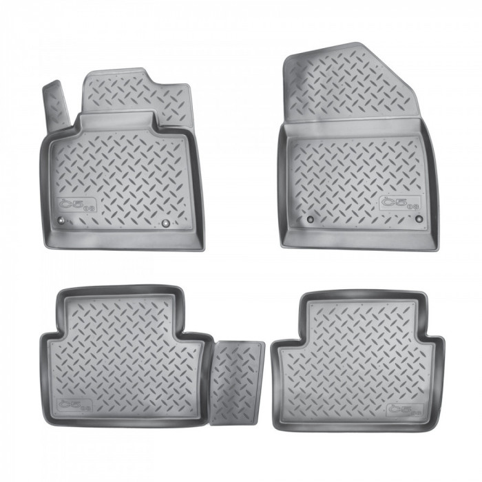 Set de 4 covorase cauciuc 3D stil tavita premium pentru Citroen C5 II 2008-2017