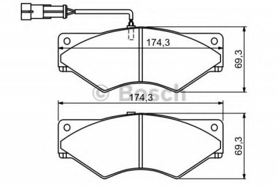 Set placute frana,frana disc IVECO DAILY III caroserie inchisa/combi (1997 - 2007) BOSCH 0 986 494 193 foto