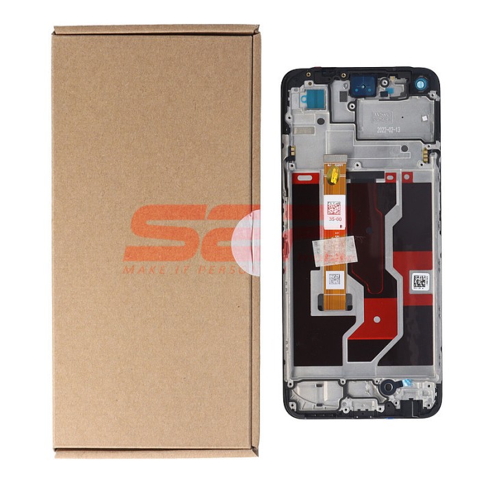 LCD+Touchscreen cu Rama OPPO A96 BLACK Original Service Pack