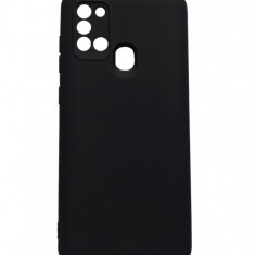 Husa telefon compatibila cu Samsung Galaxy A21s, Negru, Cu interior de catifea, 225HT