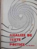 Analize de Texte Poetice. Antologie I. Coteanu, Editura Academiei Romane, 1986, Literatura Romana, Studii literare