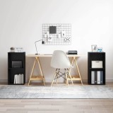 Cumpara ieftin Set comoda TV 2 buc. 37 x 35 x 72 cm Stejar Negru