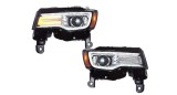 Set faruri Jeep Grand Cherokee, 04.202022, montare fata, stanga+dreapta, indicator dinamic; cu animatii; cu LED RGB DRL, lumini de zi; LED; manual;