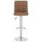 Scaun de bar, maro, material textil - 3