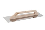 Gletiera inox neteda Kubala Wood Line 130x680 mm cu maner din lemn