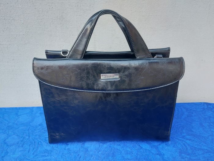 *Tosoco Geanta de documente | 37&times;28&times;9 cm, Negru