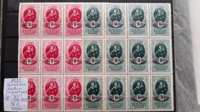 1952-Romania-Puskin-supratipar-Lp300-Bl12-MNH-Perfect foto