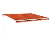 Cumpara ieftin Copertina retractabila automat, portocaliu/ maro, 450x350 cm