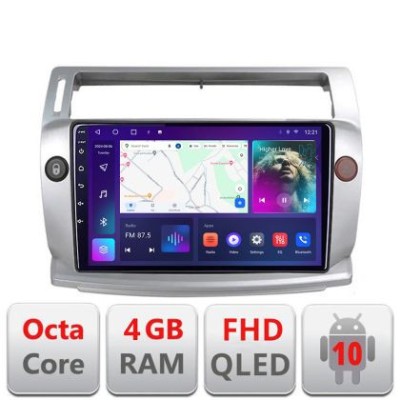 Navigatie Citroen C4 Quad Core B-088 Android Ecran QLED octa core 4+64 carplay android auto KIT-088+EDT-E309V3 CarStore Technology foto