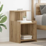 VidaXL Dulap de noapte 2 pcs stejar artizanal 40 x 35 x 60 cm 875137