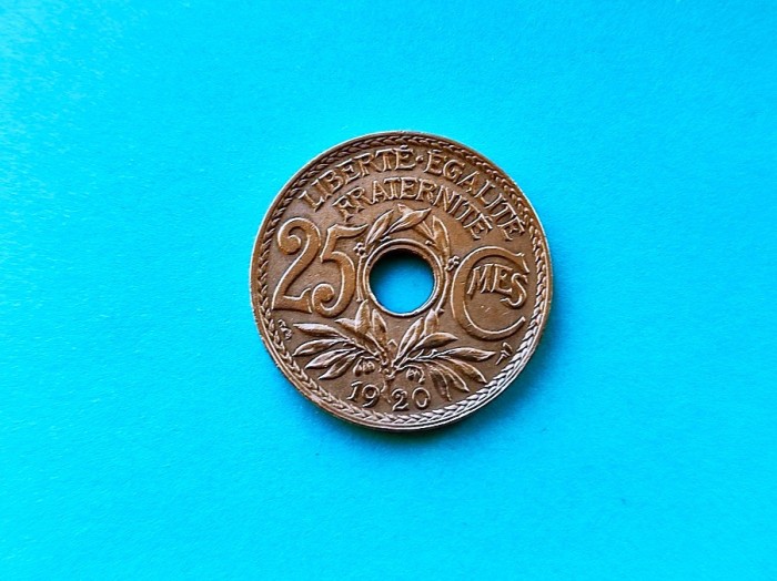 25 Centimes 1920 Franta-XF+++++