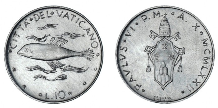 Vatican 1972 - 10 lire UNC