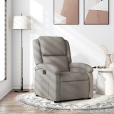 VidaXL Fotoliu rabatabil, gri taupe, material textil