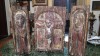 Triptic Vechi, Retablu, Altar Zburator, Grup Deisis - Obiect Cult, Nord Moldova, 60/35 cm - Icoana Rara