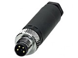Conector M8 Tată 4 Pin Drept pe Cablu 4A 30V