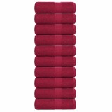 VidaXL Prosoape pentru oaspeți 10 buc Bordeaux 360 g/m&sup2; 100% bumbac