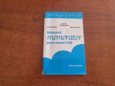 Matematica memorator pentru clasele V-VIII- Jean Ilie,S.Carstea,M.Dovan foto