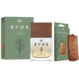 Odorizant Auto K2 EVOS GRACE GAIA: Pandantiv Lemn Masiv + Parfum Spray 50ml, Aroma Floral-Chypre