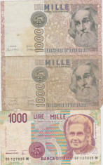 ITALIA 3 X 1000 LIRE ND UZAT, F foto