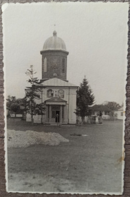 Biserica romaneasca din perioada interbelica// fotografie tip CP foto