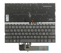 Tastatura laptop Lenovo YOGA 730-13IWL gri fara rama cu iluminare foto