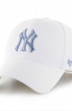 47 brand sapca MLB New York Yankees culoarea alb, cu imprimeu, B-MVPSP17WBP-WHN