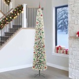 vidaXL Brad de Crăciun artificial Verde 270 cm PVC și oțel și plastic 3395061