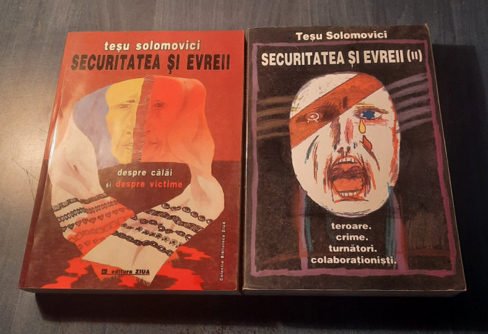 Securitatea si evreii 2 volume Tesu Solomovici cu autograf