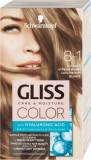 Schwarzkopf Gliss Color Vopsea de păr permanentă 8-1 Blond Mediu Rece, 1 buc