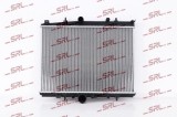 Radiator Citroen C5 00-08; Peugeot 406 99-04, motor: 1.8, 2.0, 2.0 HDI, iesire - conector rapid, 563x380x27, SRLine, Aluminiu/ Plastic brazat, 133091