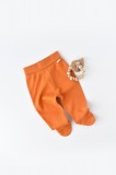 Pantaloni cu Botosei - Bumbac organic Portocaliu BabyCosy (Marime: 0-3 Luni)