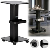Asistent de coafor cu cărucior pe roți pentru vopsire URZ-STO-18-BLACK la salonul de &icirc;nfrumusețare dulap cu sertare