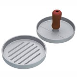 Presa cu maner Pufo pentru hamburger din aluminiu, &Oslash;11 cm, argintiu