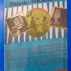 1985 Reclamă statiune SLANIC MOLDOVA comunism 24x16 cm epoca aur BACAU