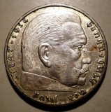 F.638 GERMANIA HINDENBURG 2 REICHSMARK 1938 A ARGINT