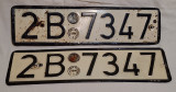 Pereche numere vechi de inmatriculare anii 1970 Autoturism 2 - B numar de boss