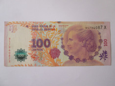 Argentina 100 Pesos 2012,bancnota comemorativa Eva Peron foto