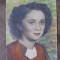 Dudu Alexandrescu Milcoveanu-&quot;Portret femeie&quot;Creioane colorate/carton,1935