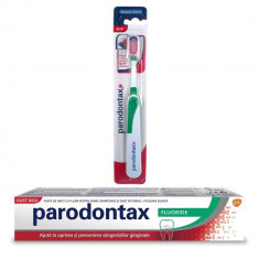 Pachet Pastă de dinți Fluoride Parodontax, 75 ml + Periuță de dinți Parodontax, Extra Soft, Gsk