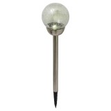 Cumpara ieftin Lampa solara multicolora sferica, finisaj de sticla sfaramata,diametru 12 cm