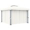 Gossi pavilion cu perdea, alb crem, 3 x 3 m, aluminiu