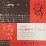 Vinil LP # Beethoven* / Mozart* - Herbert von Karajan &lrm;&ndash; Symphony No. 5 In C Minor, Op. 67 / Symphony No. 39 In E-Flat Major (K. 543) (VG+)
