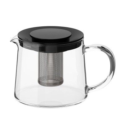 Ceainic sticla termorezistenta, capac plastic, capacitate 0.6 l foto