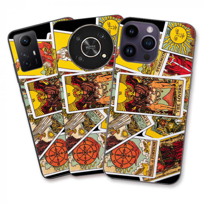 Husa Apple iPhone XS Silicon Gel Tpu Model Carti Tarot