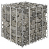 VidaXL Strat &icirc;nălțat cub gabion, 40 x 40 x 40 cm, s&acirc;rmă de oțel
