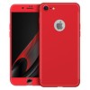 Husa Full Body GloMax Rosie cu Folie Sticla pentru Apple iPhone 7 Plus - Protectie 360, Antishock, Anti-zgarieturi