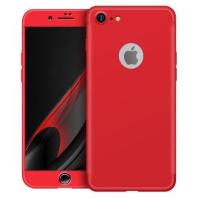 Husa GloMax FullBody Rosu Apple iPhone 7 Plus cu folie de sticla inclusa foto