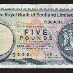 Scotia 5 Pounds The Royal Bank of Scotland s363034 1972 P#337